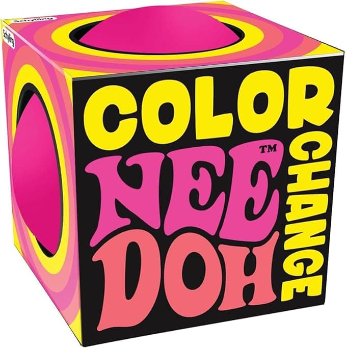 Schylling Needoh Color Change Groovy Glob! Squishy, Squeezy, Stretchy Stress Balls - Assorted Colors 3 Pack
