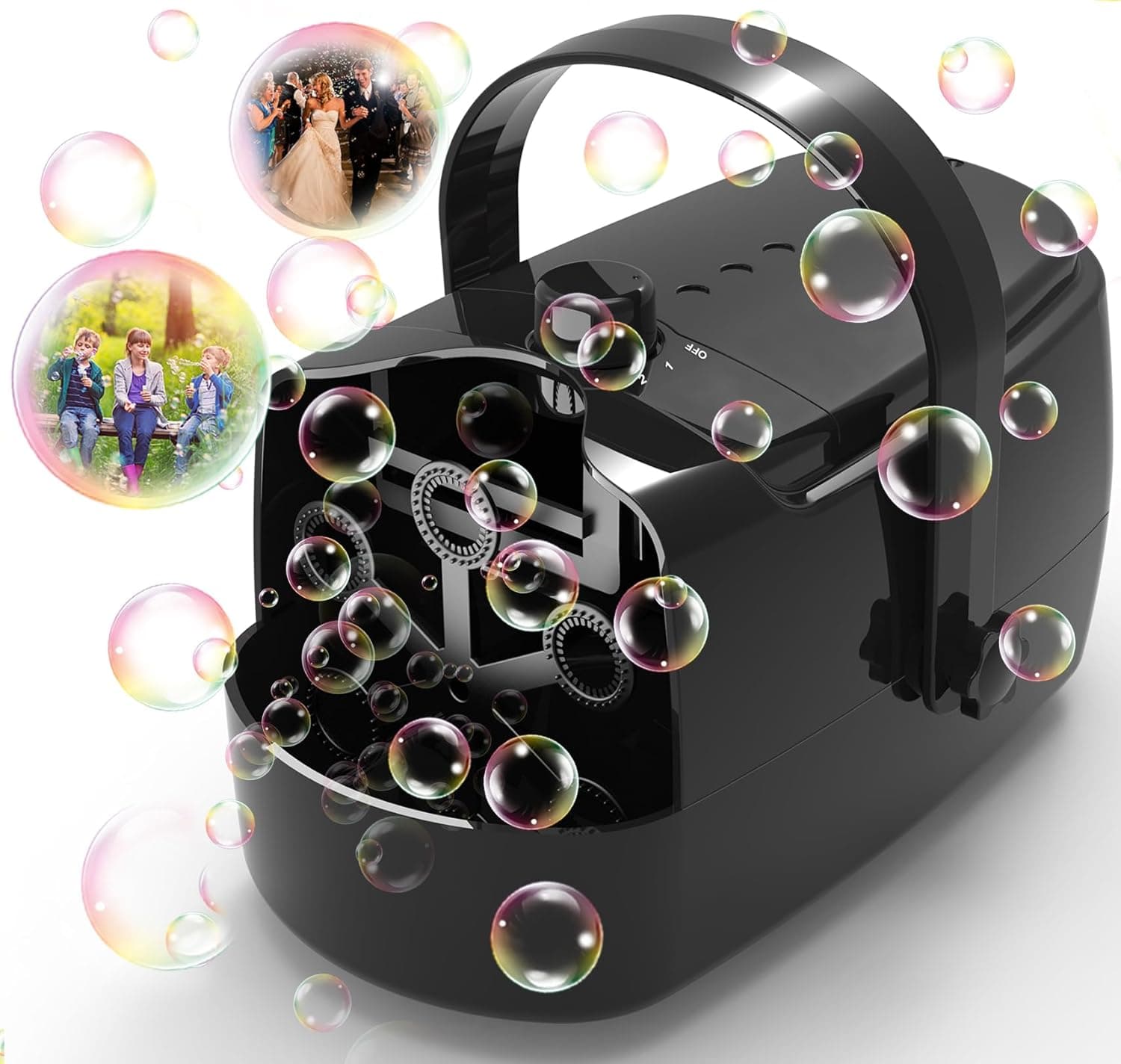 Zerhunt Bubble Machine, 18,000+ Bubbles Per Minute, 3 Power Modes