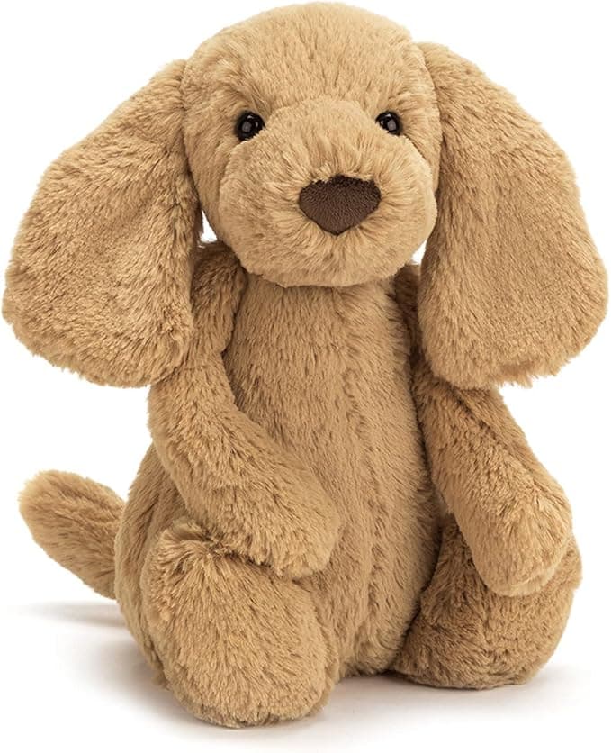 Jellycat Bashful Toffee Puppy Stuffed Animal, Medium 12 inches - Dogs and Puppies Plush Toy - Classic Children's Gift