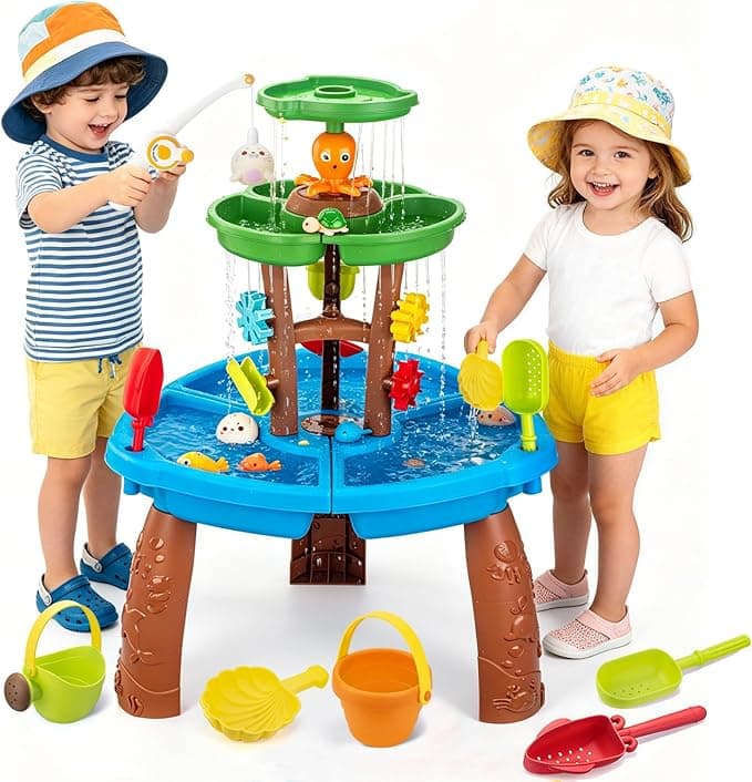 Hogaruly Water Table with Fishing Game Set