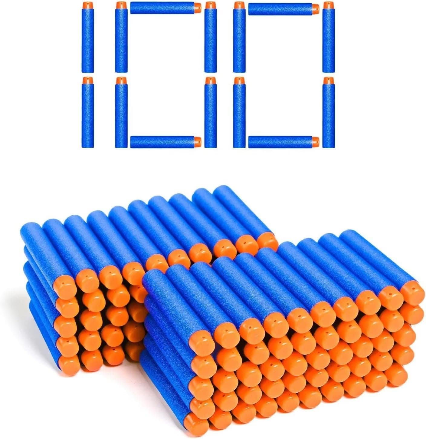 Nerf N-Strike Blaster Compatible Dart Bullets, 100 Pack, Compatible with Elite 2.0 Series