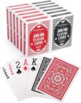 LotFancy Playing Cards, Large Print, 12 Decks of Cards (6 Black 6 Red), Jumbo Index, Poker Size, for Texas Hold'em, Blackjack, Euchre Cards Games USA toy deals