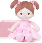 Soft Baby Doll Toys (12'), My First Baby Rag Doll for 1 Year-Old Girl Birthday Gift, Christmas Plush Toys Gift for Toddler Kids Infants -FloraBelle(Pink)